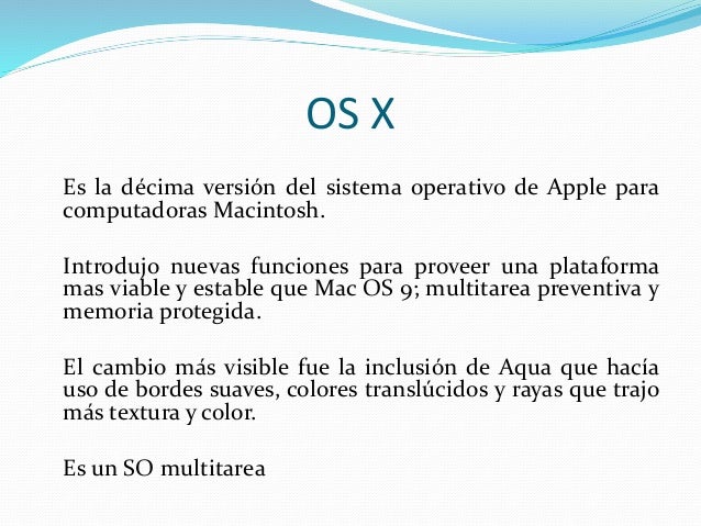 funcionamiento del sistema operativo mac os